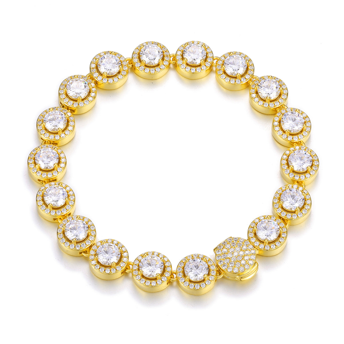 Nocta Vince Round Halo 10MM Tennis Bracelet