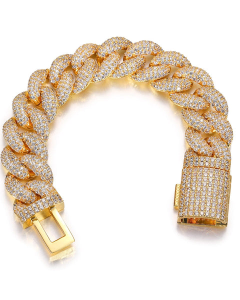 Nocta Vince Fluorite Pavé Cuban Bracelet