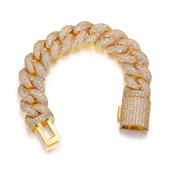 Nocta Vince Fluorite Pavé Cuban Bracelet