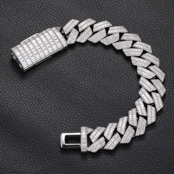 Nocta Vince Tessera 20MM Baguette Cuban Bracelet