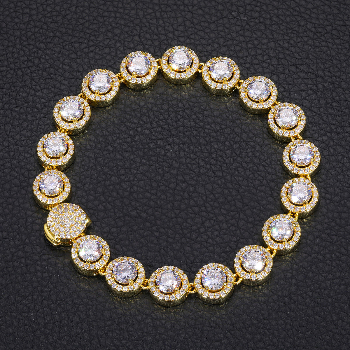 Nocta Vince Round Halo 10MM Tennis Bracelet