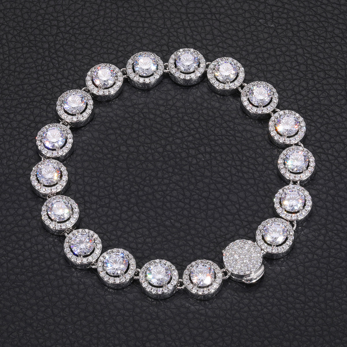 Nocta Vince Round Halo 10MM Tennis Bracelet