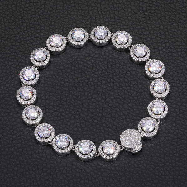 Nocta Vince Round Halo 10MM Tennis Bracelet