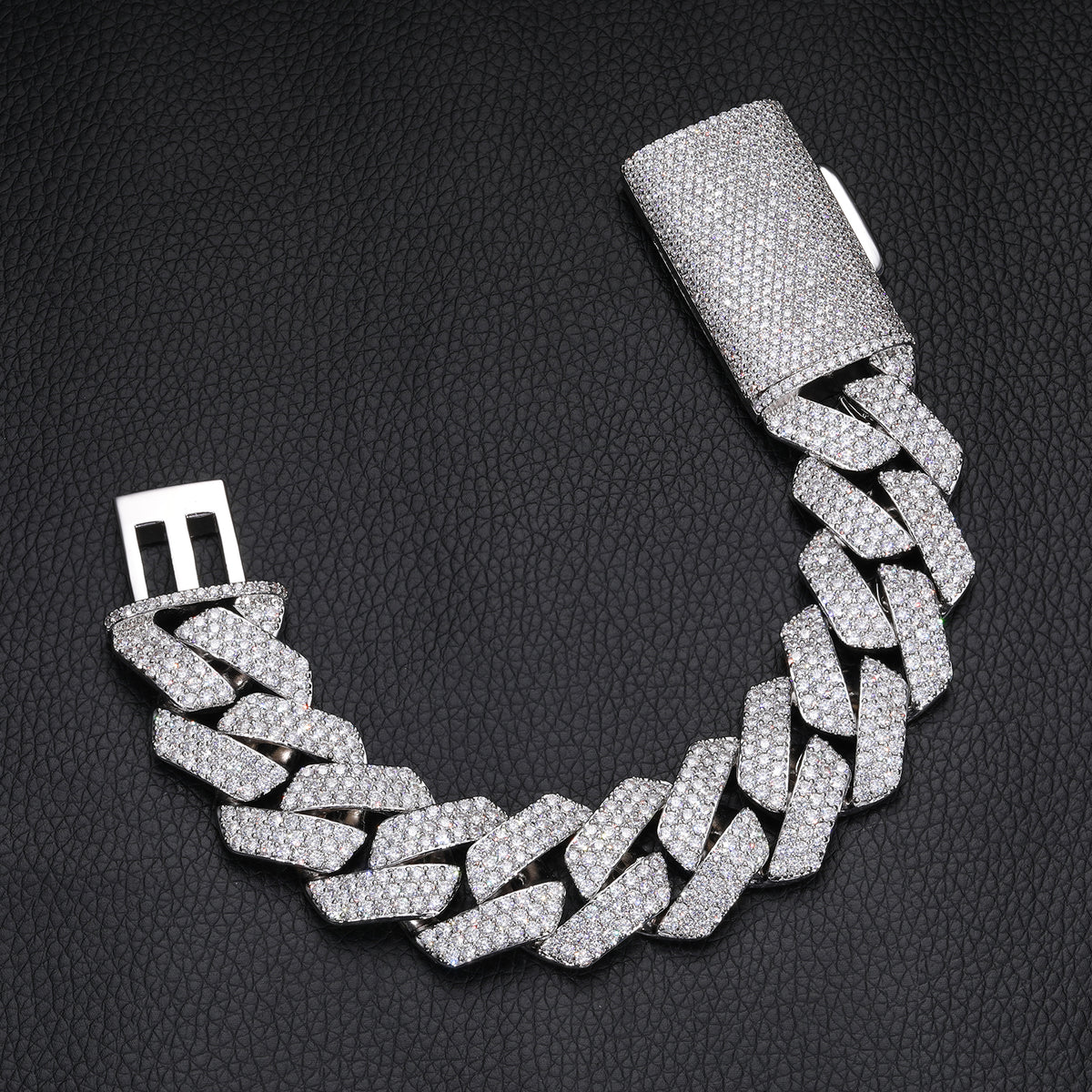 Nocta Vince Opal Pavé Cuban Chain Bracelet