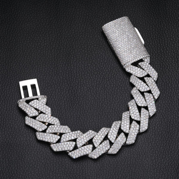 Nocta Vince Opal Pavé Cuban Chain Bracelet