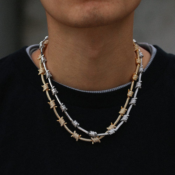 Nocta Vince Knotted-Bar Tennis Chain
