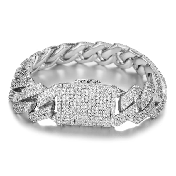 Nocta Vince Plano Pavé Cuban Bracelet