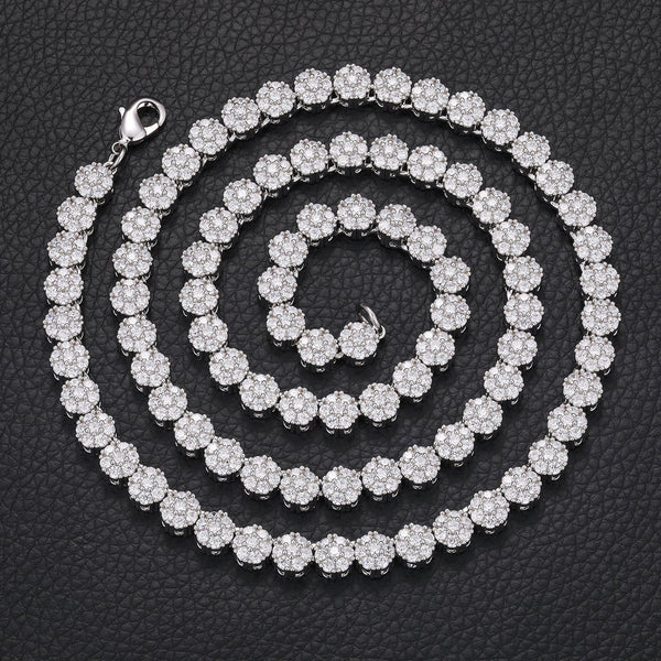 Nocta Vince Flower Cluster Tennis Chain