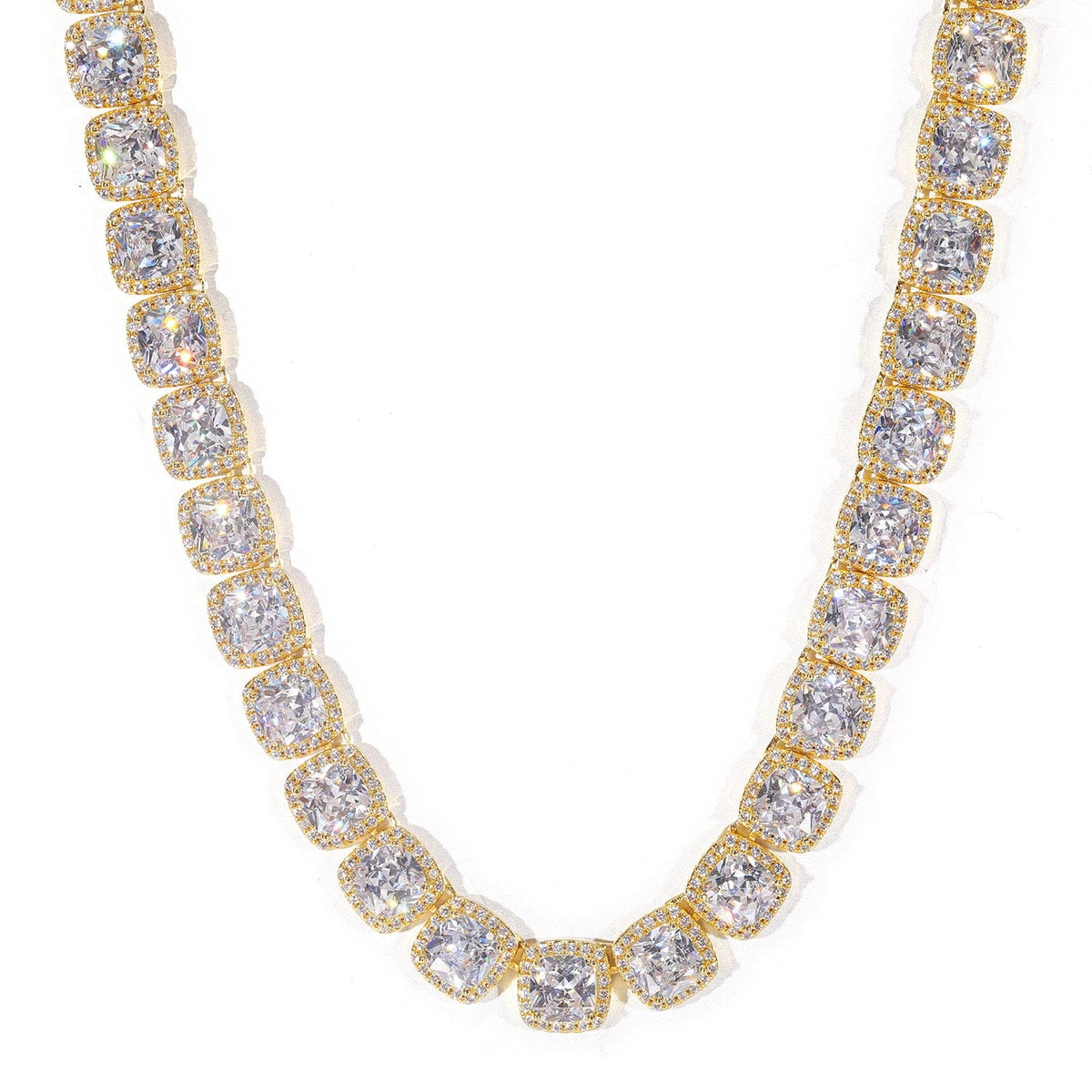 Nocta Vince Cushion-Cut Halo Tennis Chain