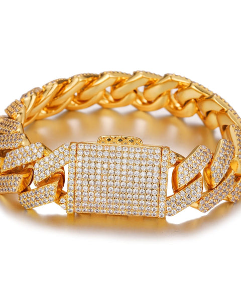 Nocta Vince Plano Pavé Cuban Bracelet