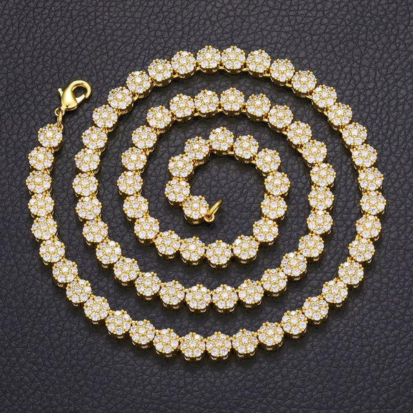 Nocta Vince Flower Cluster Tennis Chain