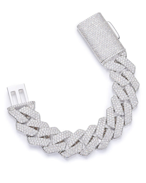 Nocta Vince Opal Pavé Cuban Chain Bracelet
