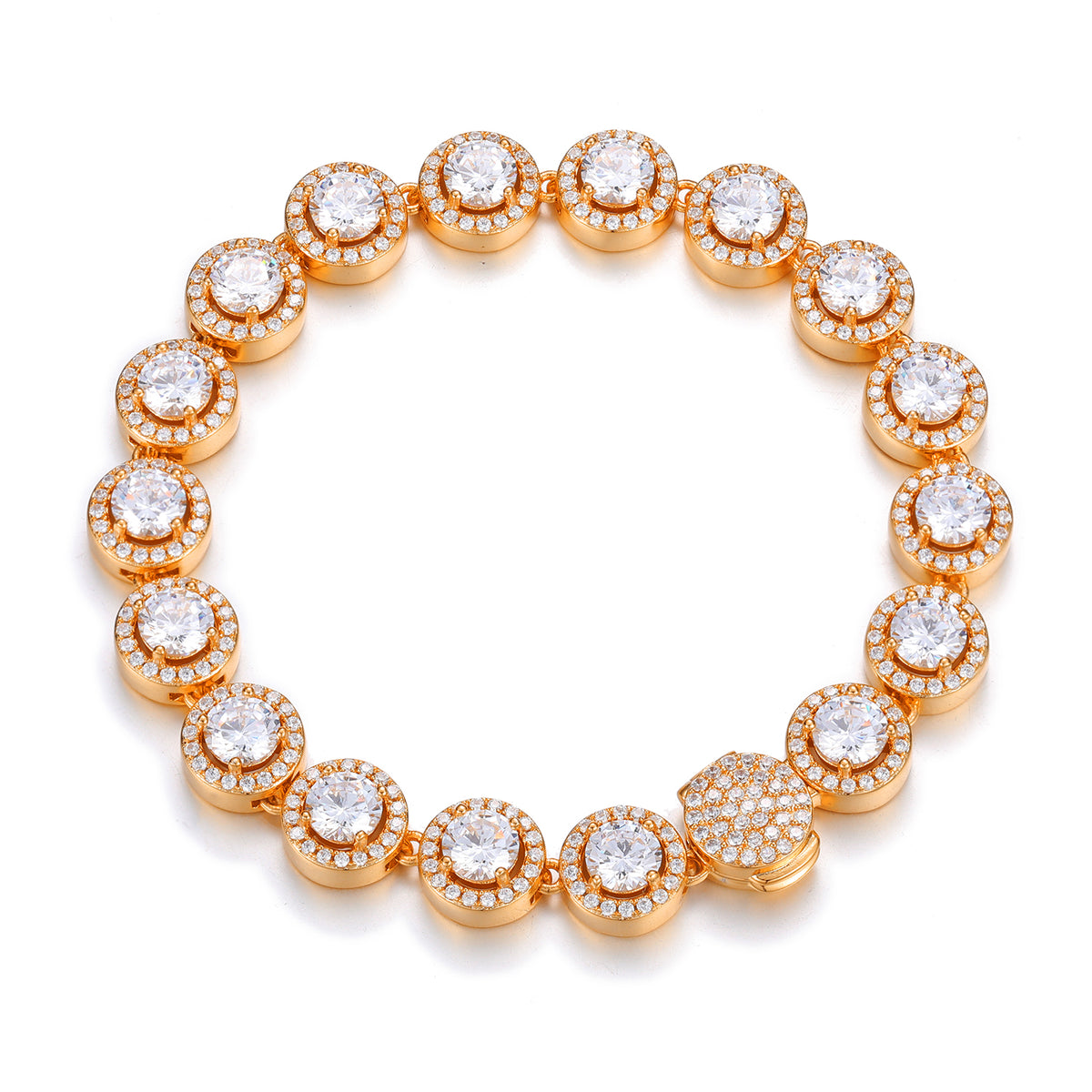 Nocta Vince Round Halo 10MM Tennis Bracelet