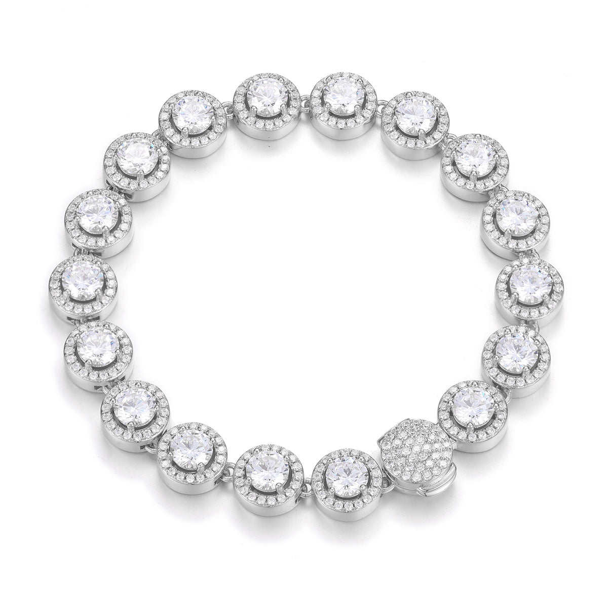 Nocta Vince Round Halo 10MM Tennis Bracelet