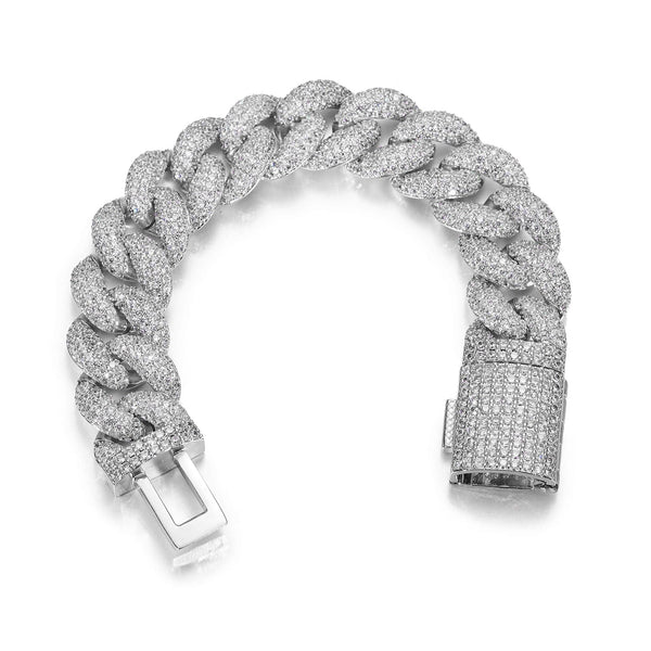 Nocta Vince Fluorite Pavé Cuban Bracelet