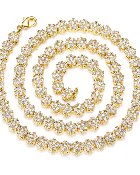 Nocta Vince Flower Cluster Tennis Chain