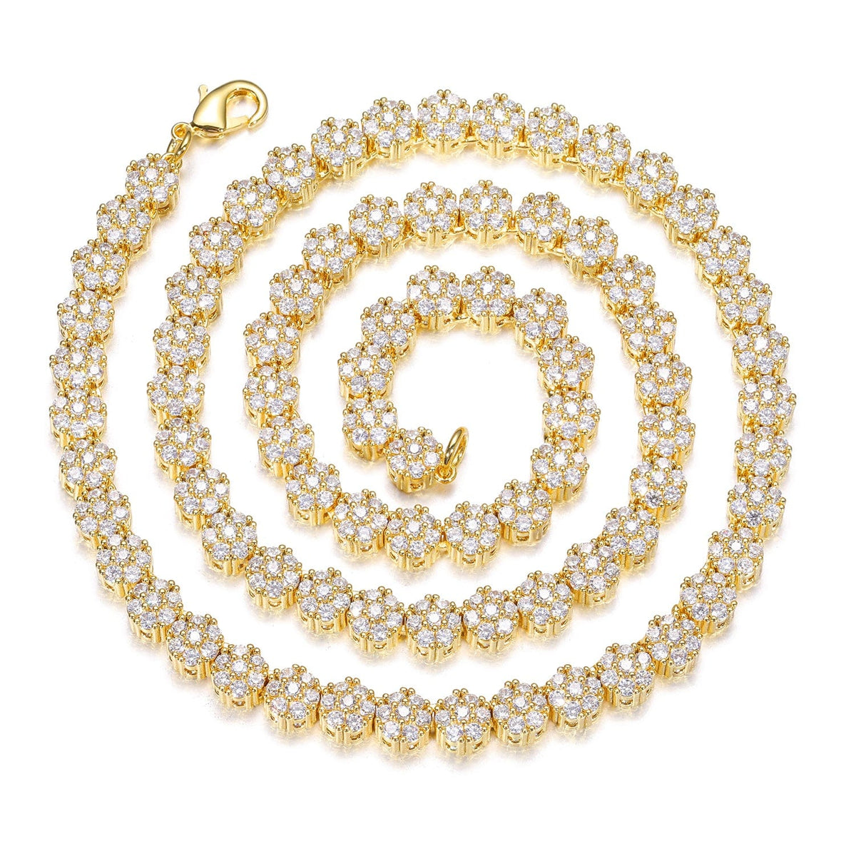 Nocta Vince Flower Cluster Tennis Chain