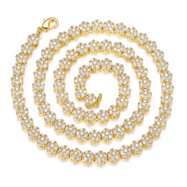 Nocta Vince Flower Cluster Tennis Chain