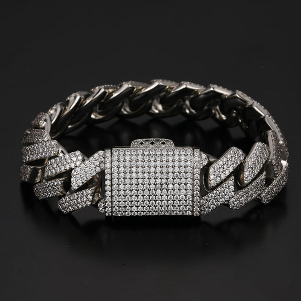 Nocta Vince Plano Pavé Cuban Bracelet