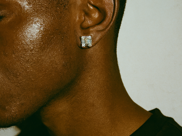 Baguette Cluster Stud Earrings