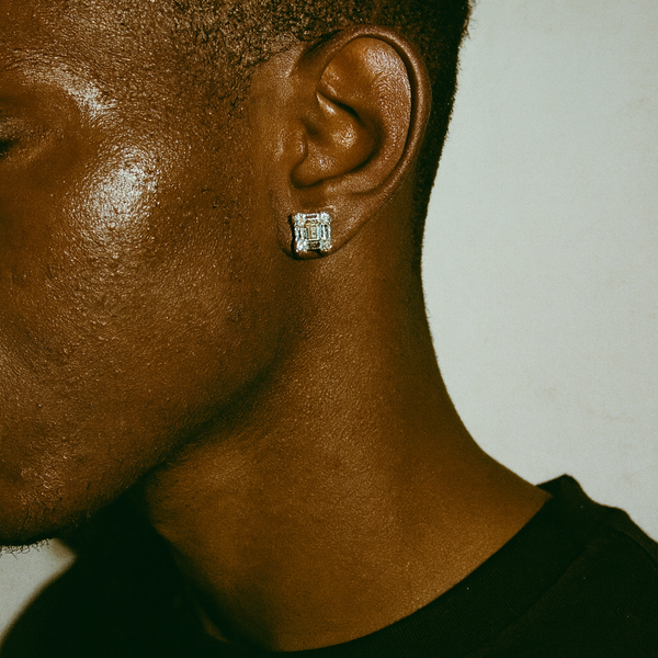 Baguette Cluster Stud Earrings