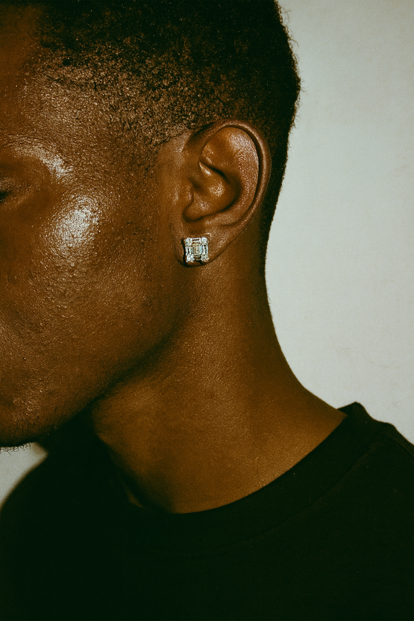 Baguette Cluster Stud Earrings