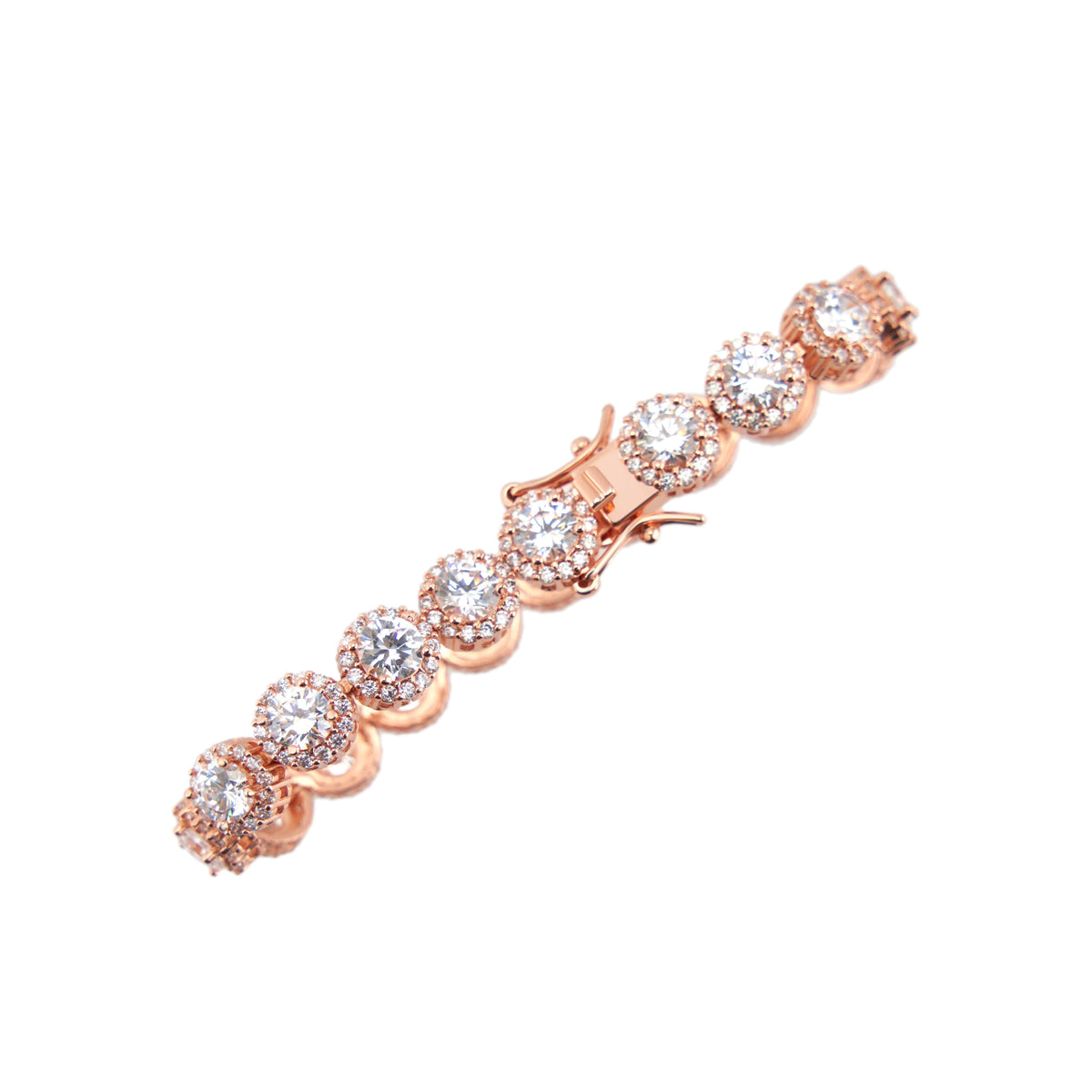 Nocta Vince Round Halo Tennis-Bracelet