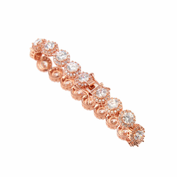 Nocta Vince Round Halo Tennis-Bracelet