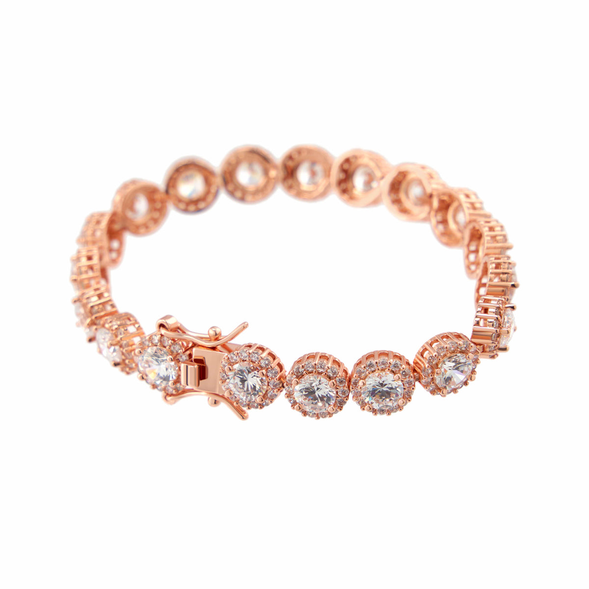 Nocta Vince Round Halo Tennis-Bracelet