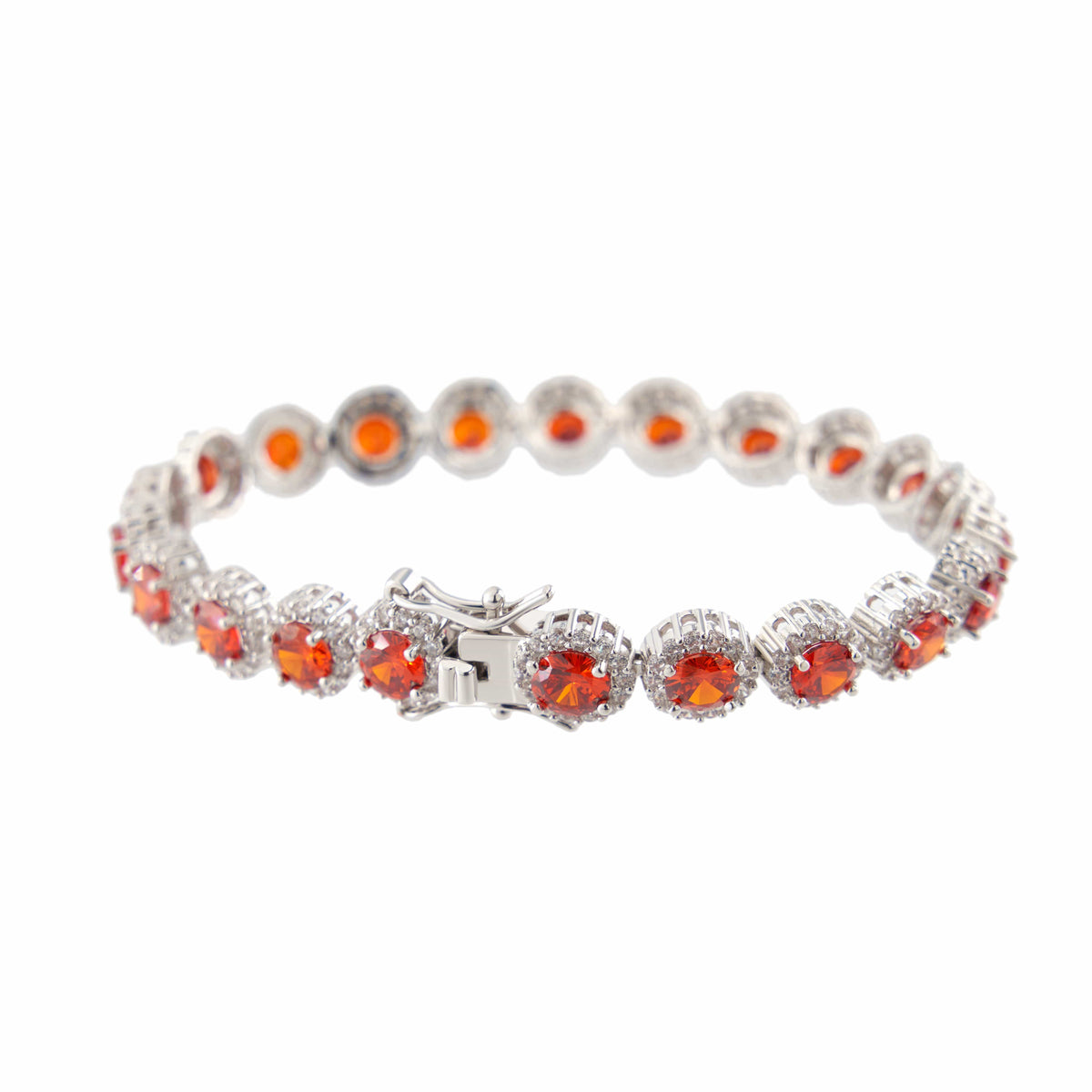 Nocta Vince Round Halo Tennis-Bracelet