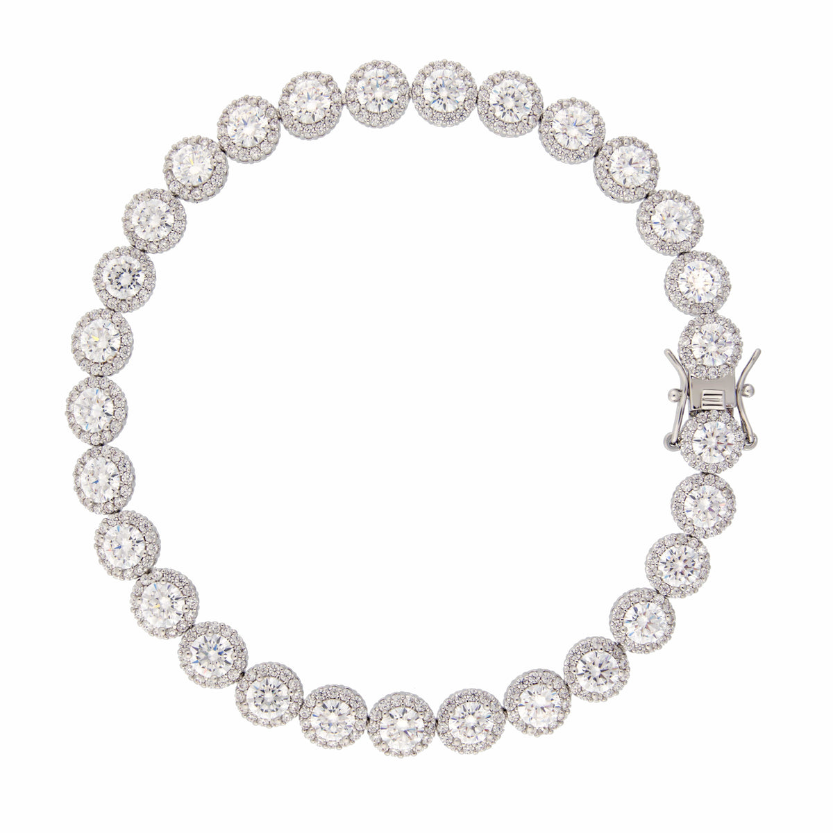 Nocta Vince Round Halo Tennis-Bracelet
