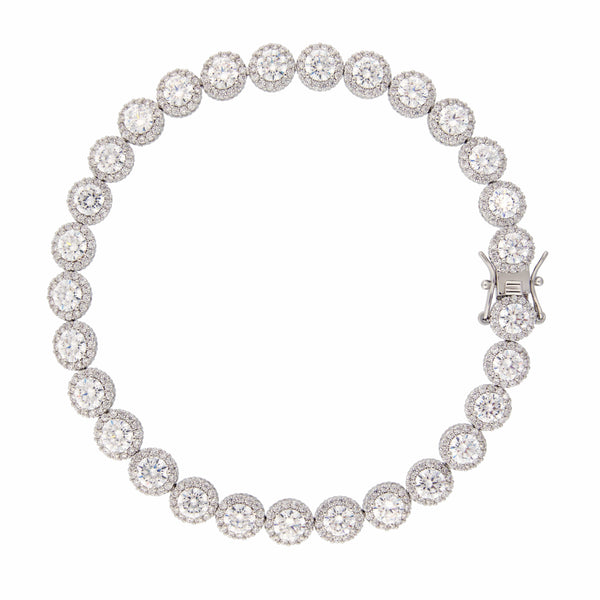 Nocta Vince Round Halo Tennis-Bracelet