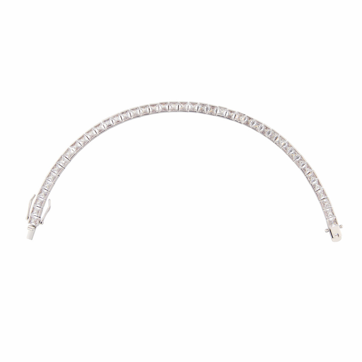 Nocta Vince Princess Cut 4 Prong Single Row Tennis Bracelet