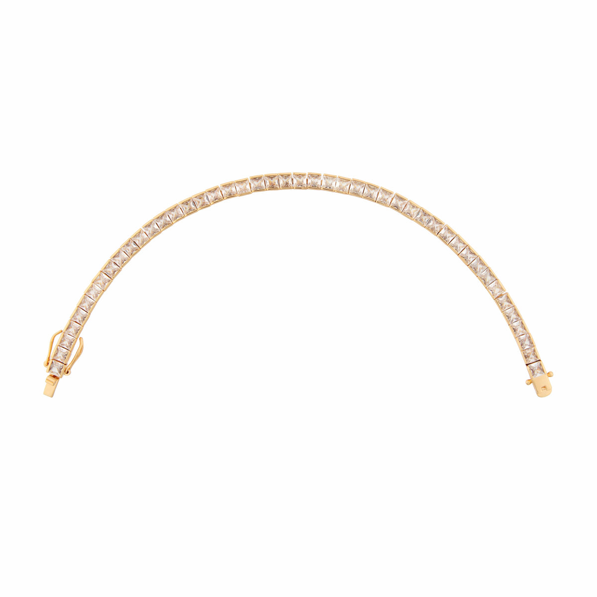 Nocta Vince Princess Cut 4 Prong Single Row Tennis Bracelet