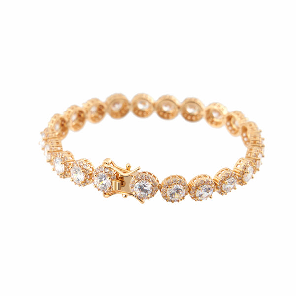 Nocta Vince Round Halo Tennis-Bracelet