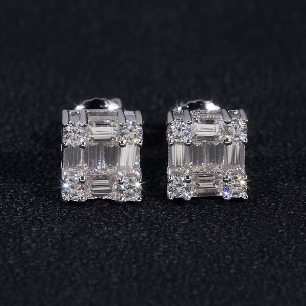 Nocta Vince Baguette Cluster Stud Earrings